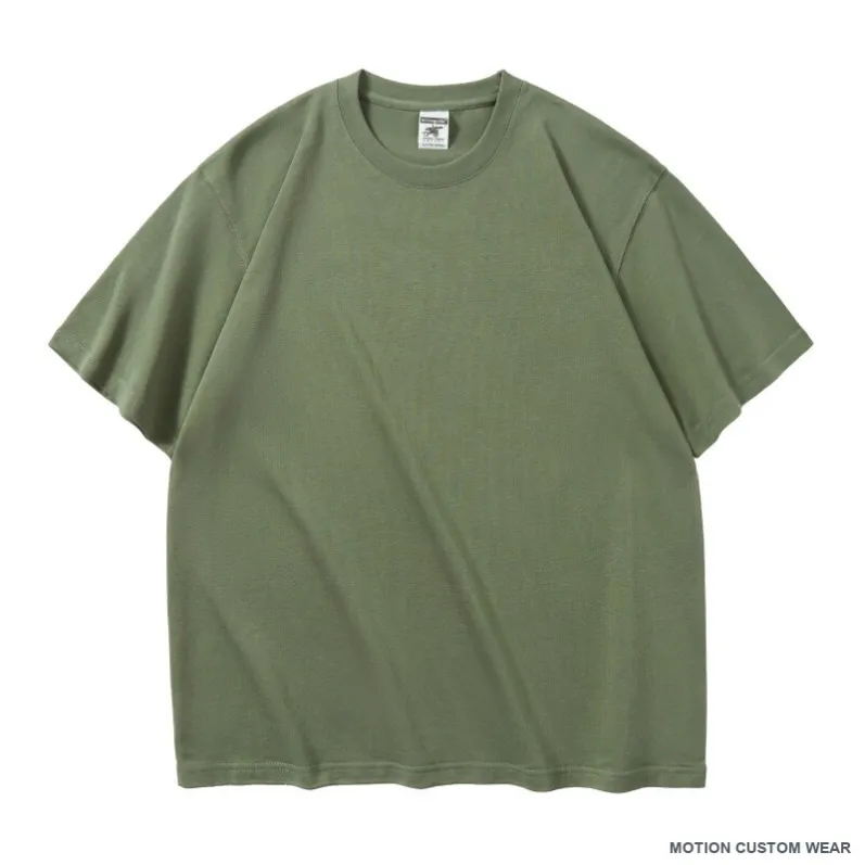 Custom 280 GSM drop-shoulder t-shirt in six