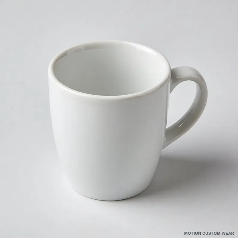Custom ceramic mug view angle