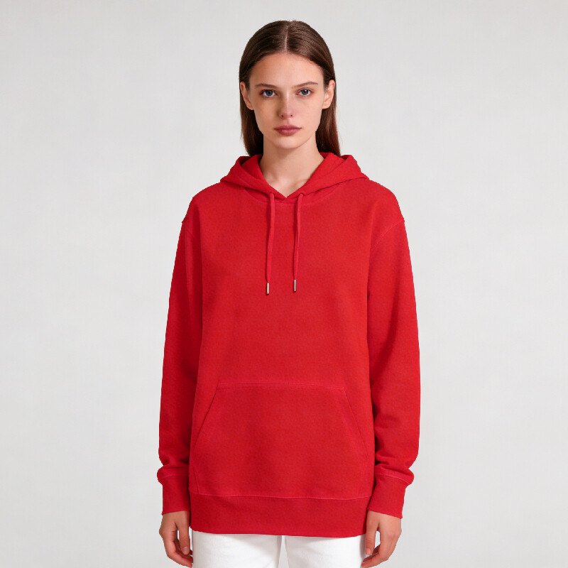 Custom health cotton pullover hoodie model front