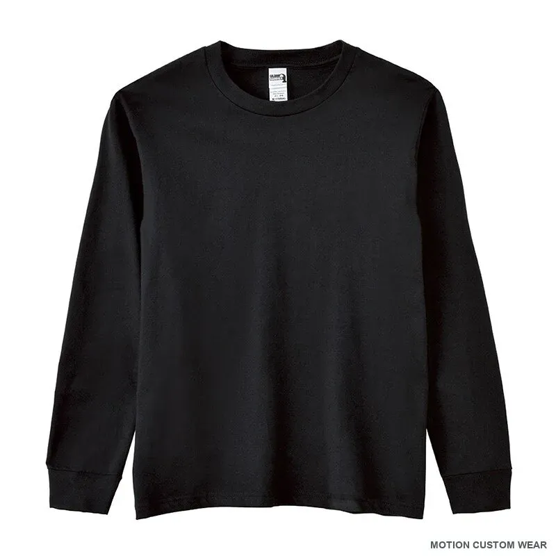 Custom 205 GSM long-sleeve t-shirt in detail