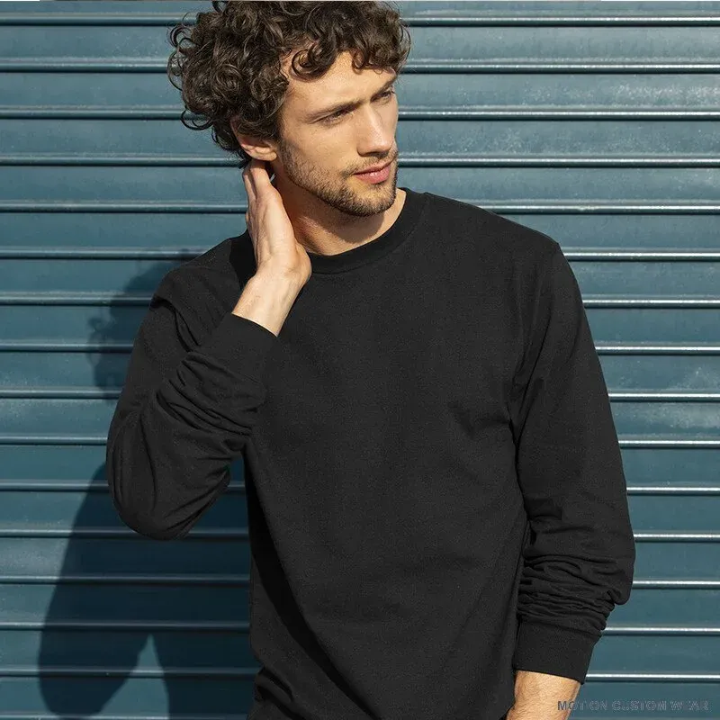 Custom 205 GSM long-sleeve t-shirt in seven