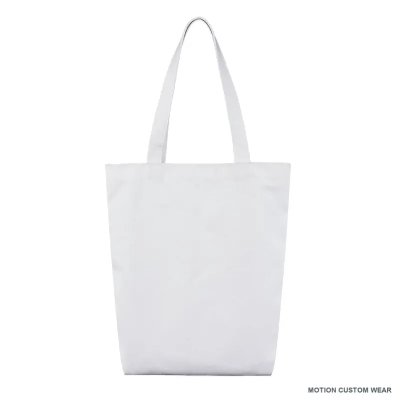 Custom 16 oz canvas tote bag view front
