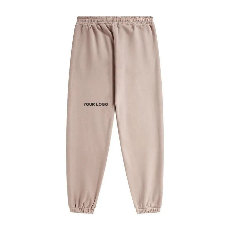 Custom 345 GSM Fleece Sweatpants shown with a placeholder YOUR LOGO HERE print