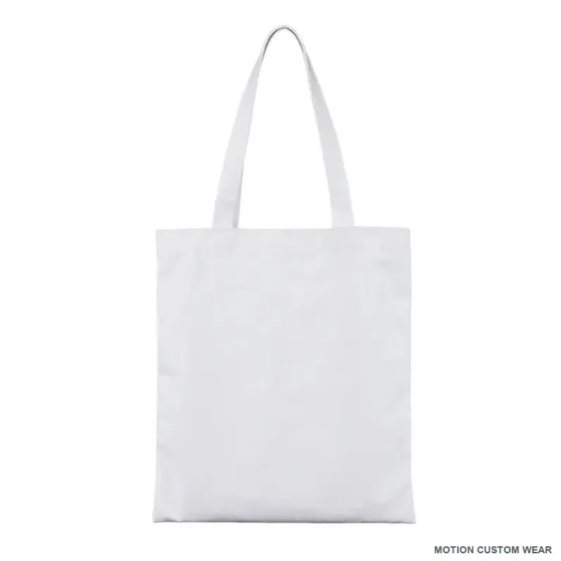 Custom open-top canvas tote bag view detail