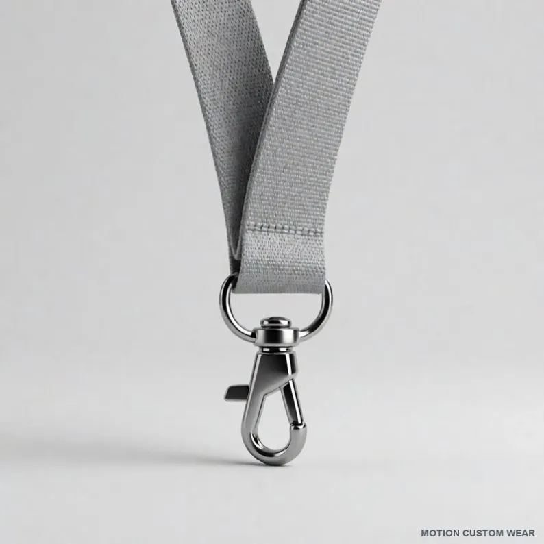 Custom woven lanyard view angle