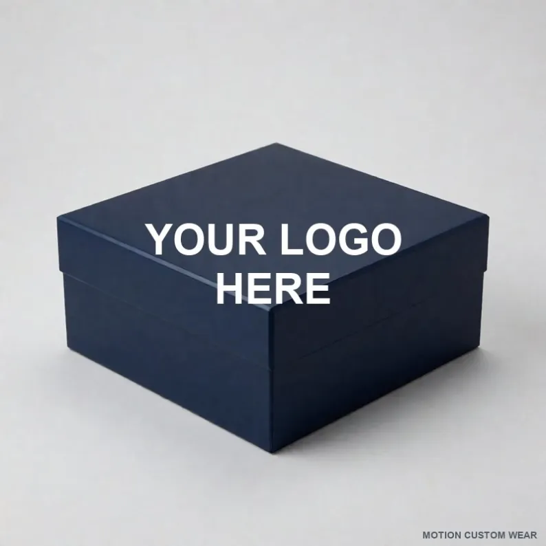 Custom Gift Box shown with a placeholder YOUR LOGO HERE print