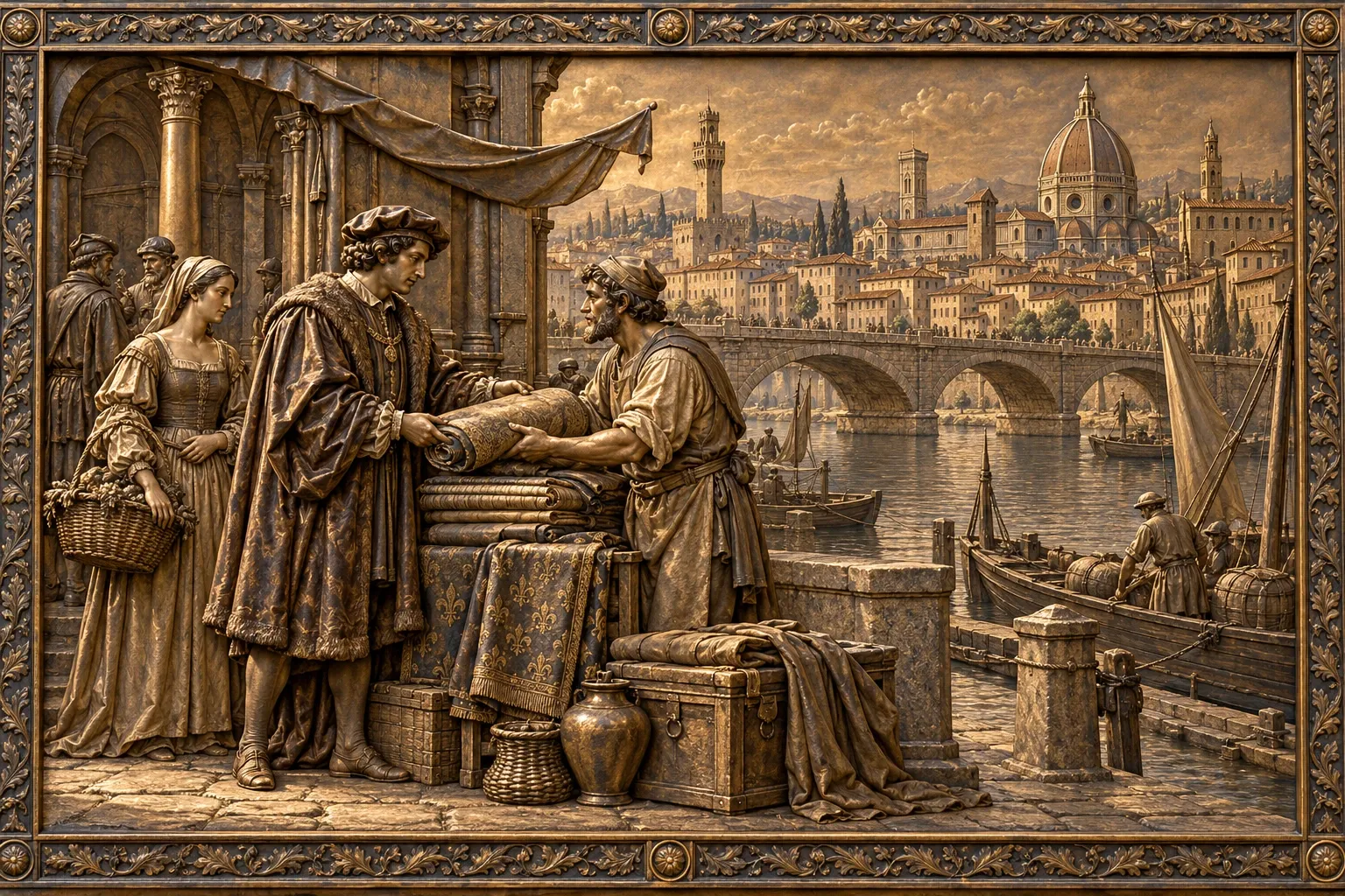 renaissance-city-metal-relief-panel