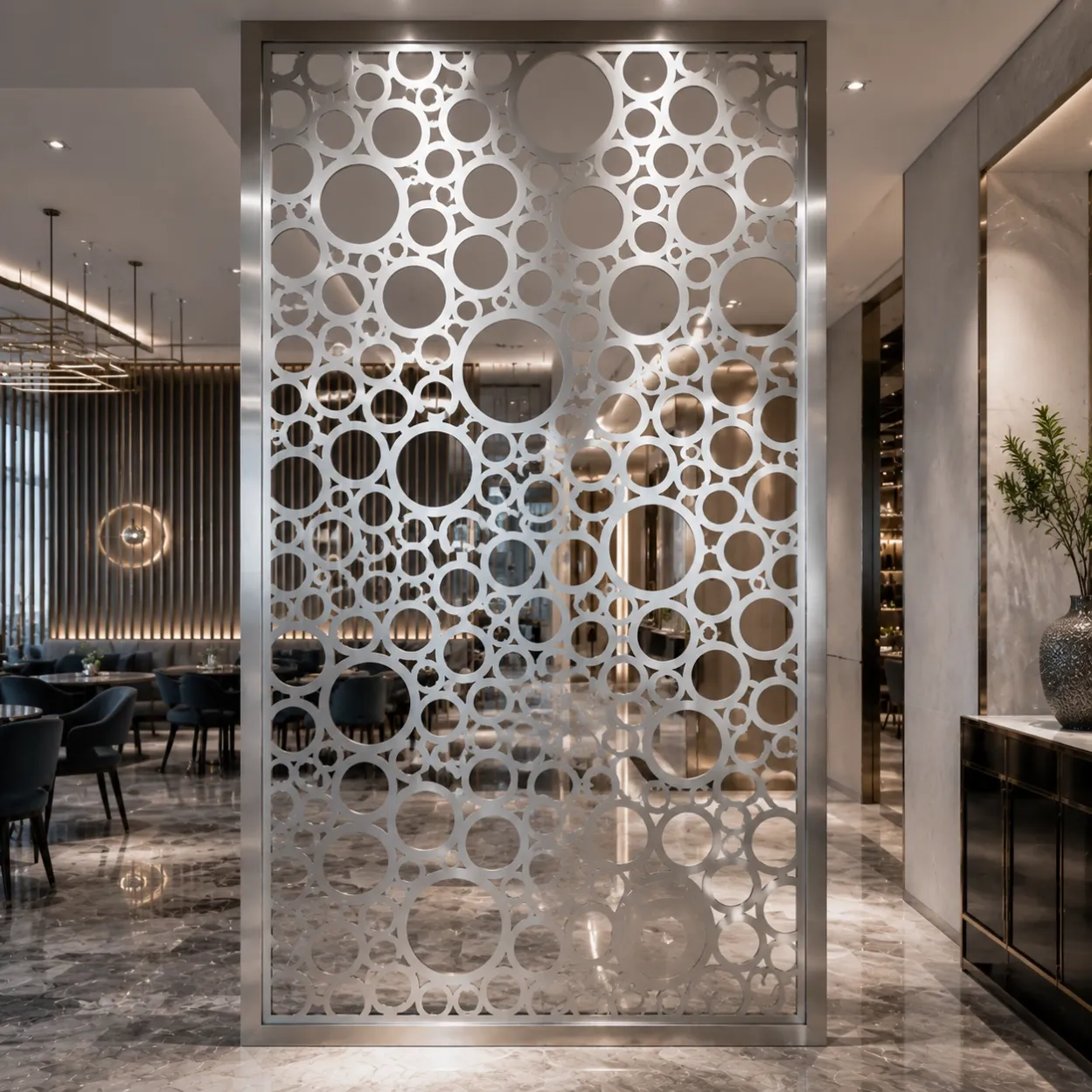 master-bedroom-chromed-metal-cloud-pattern-hollow-screen-room-divider-1