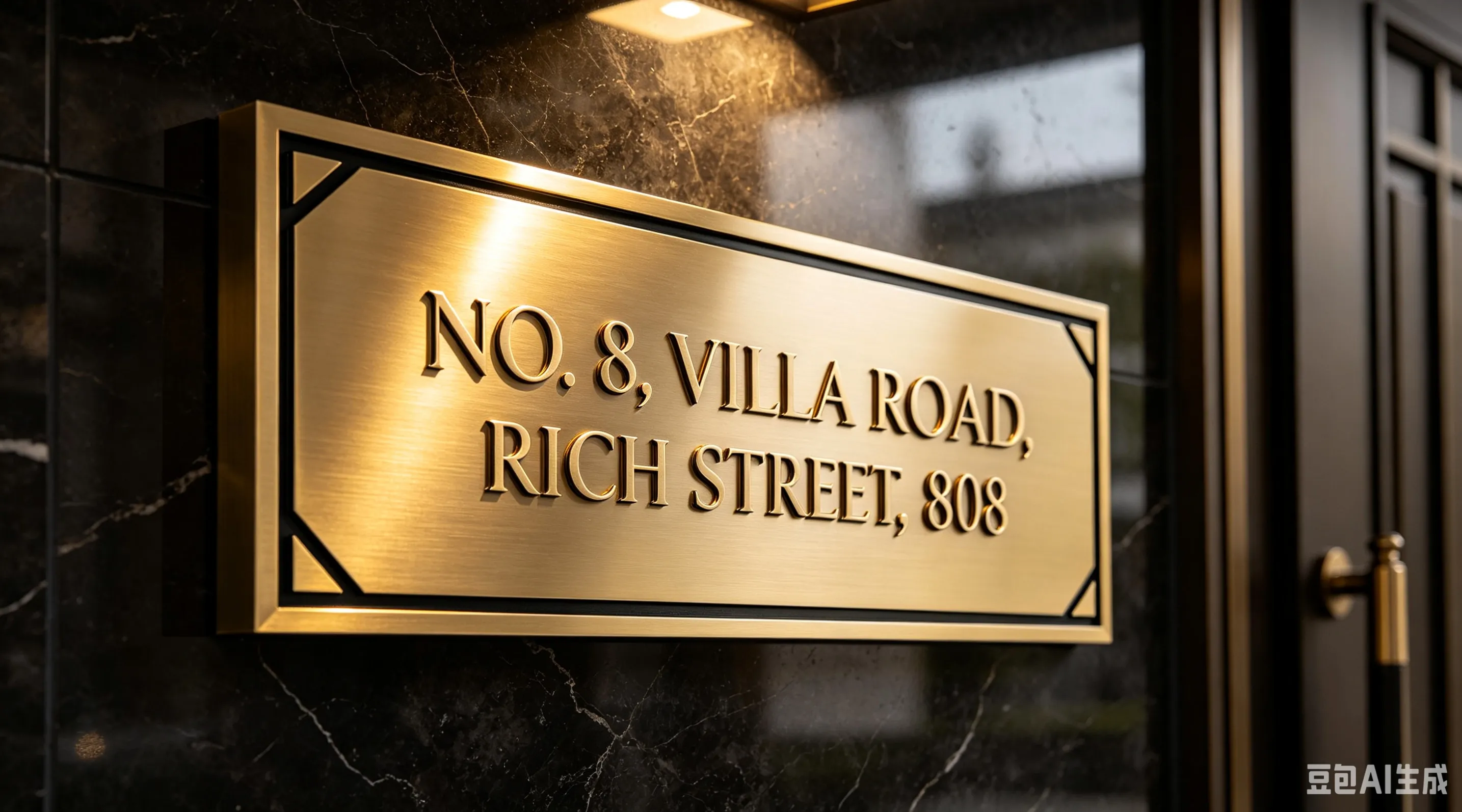 Luxury Brushed Gold Plaque