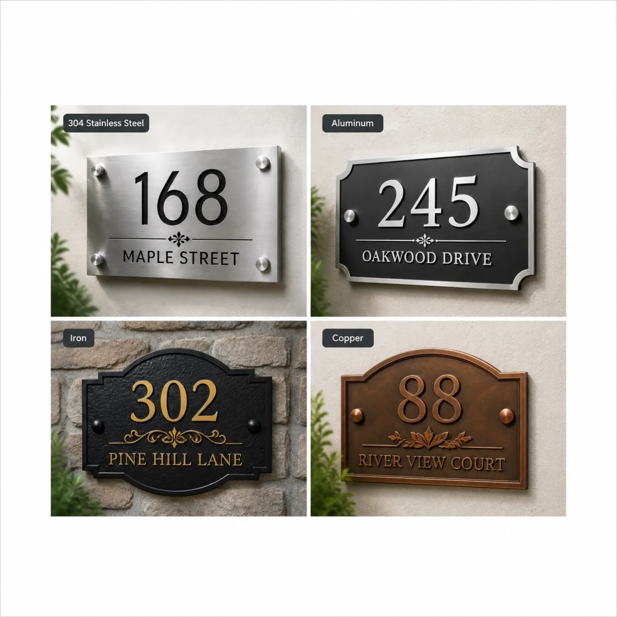custom-metal-plaques-material-comparison-stainless-aluminum-iron-copper