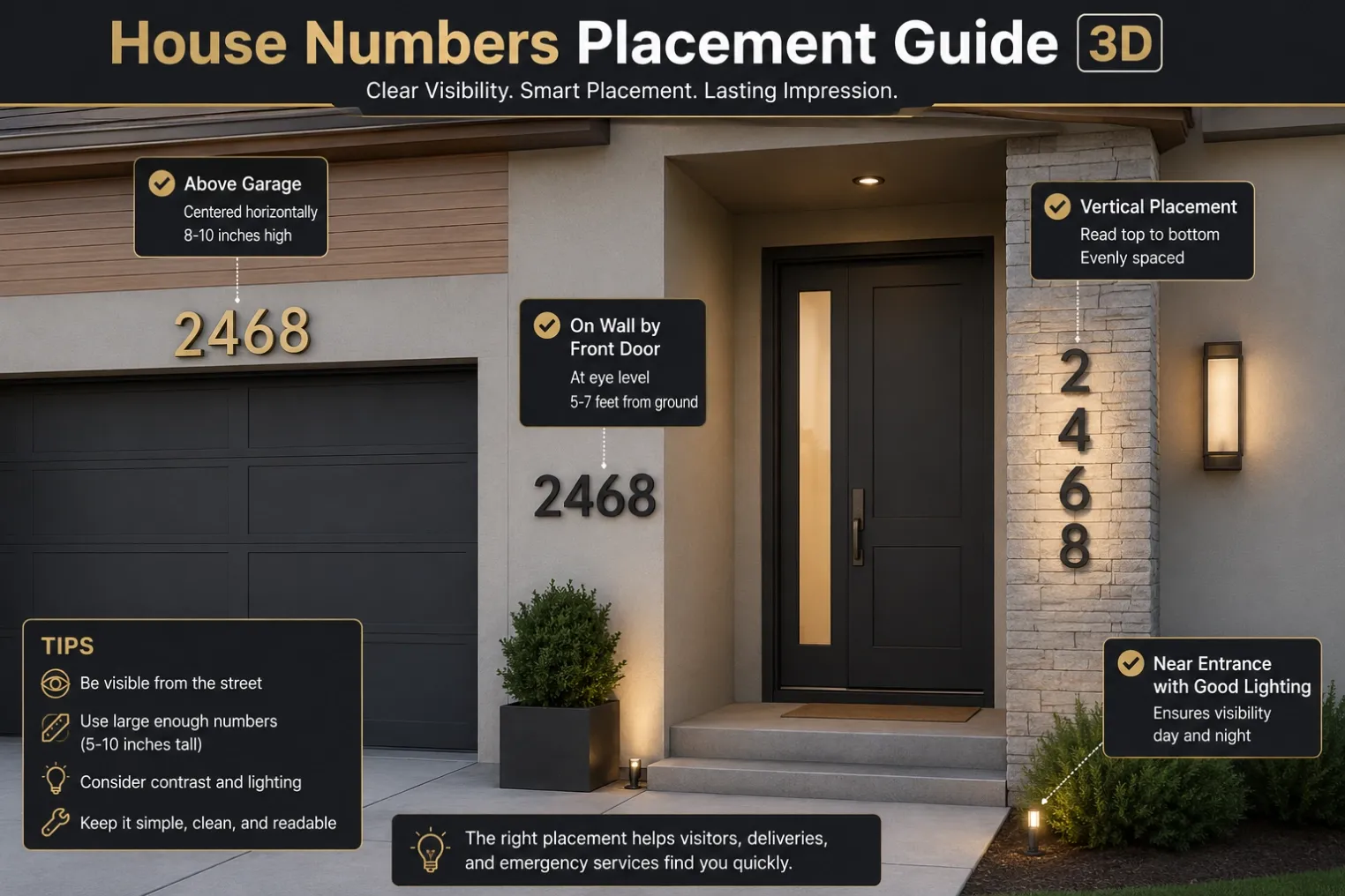 House Numbers Placement Guide – Best Locations for 3D House Numbers