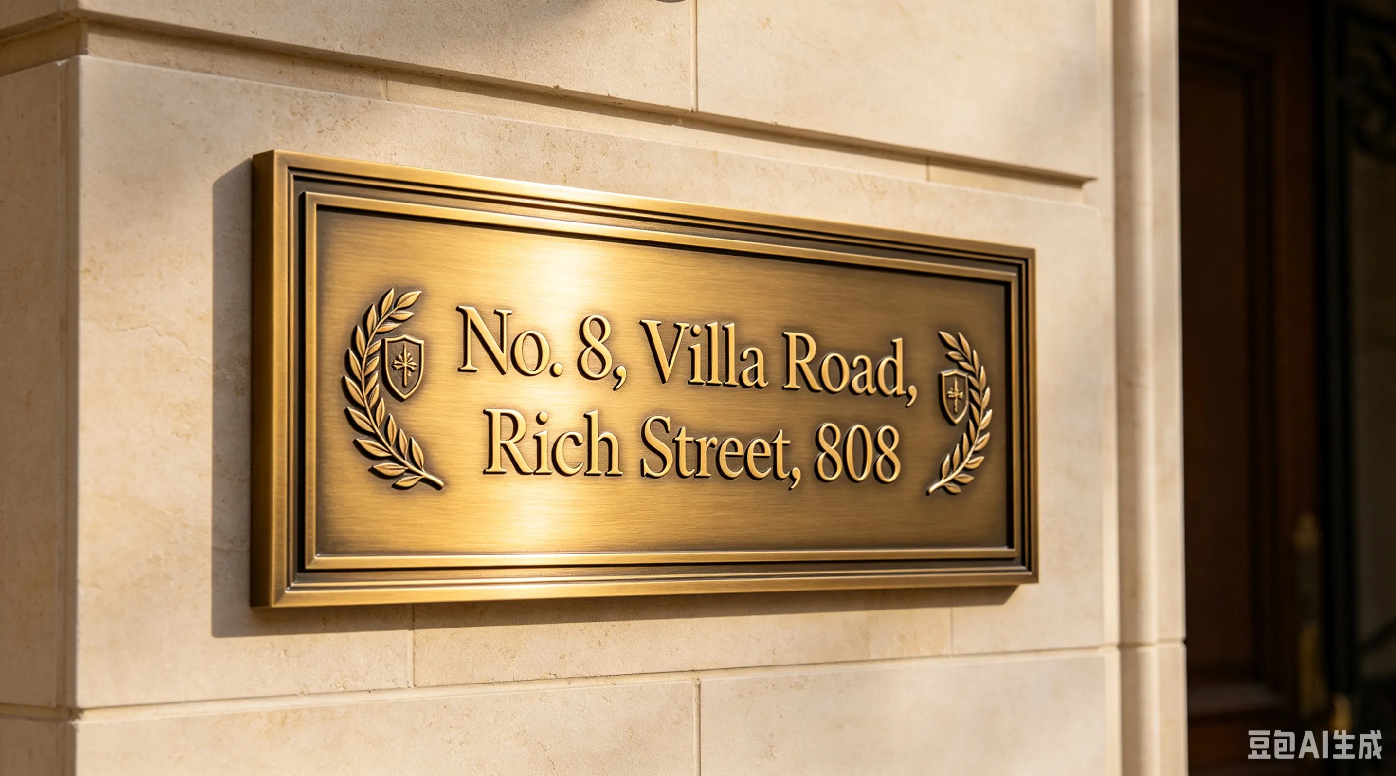Modern Black & Gold Plaque