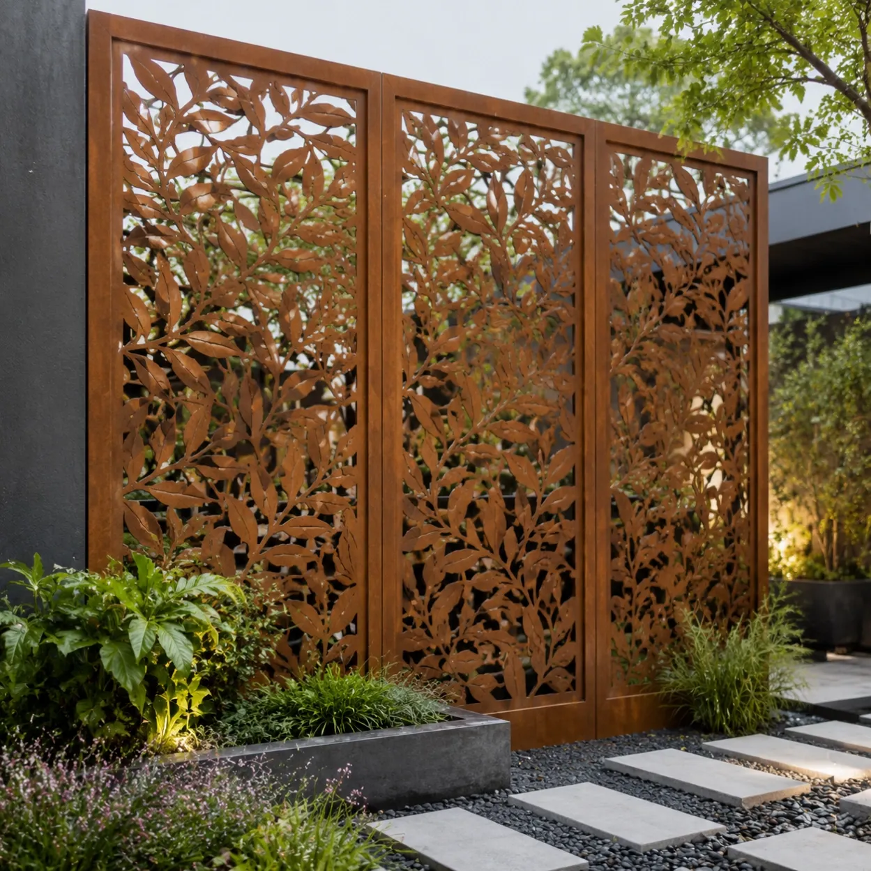 elegant-teahouse-matte-black-brass-peony-bloom-hollow-screen-room-divider-1