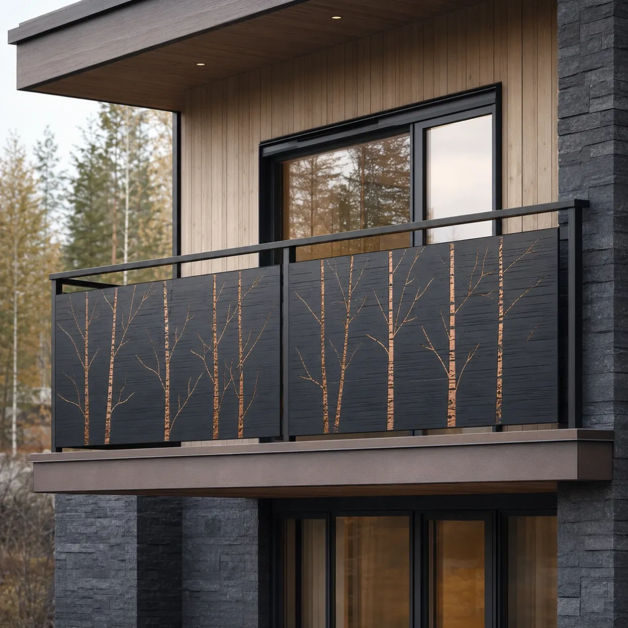 private-estate-dark-bronze-quatrefoil-pattern-balcony-railing