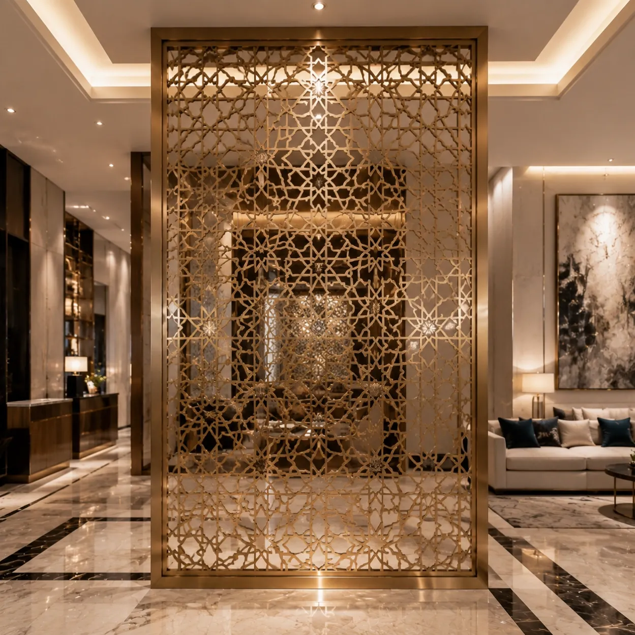banquet-hall-patinated-brass-cherry-blossom-hollow-screen-room-divider-1