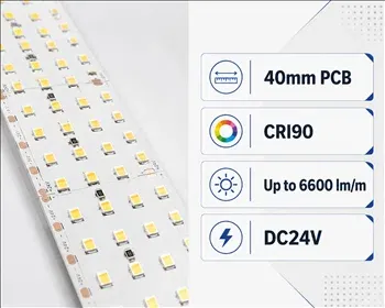 40mm PCB CRI90 high-output SMD2835 LED strip for linear lighting_已修改