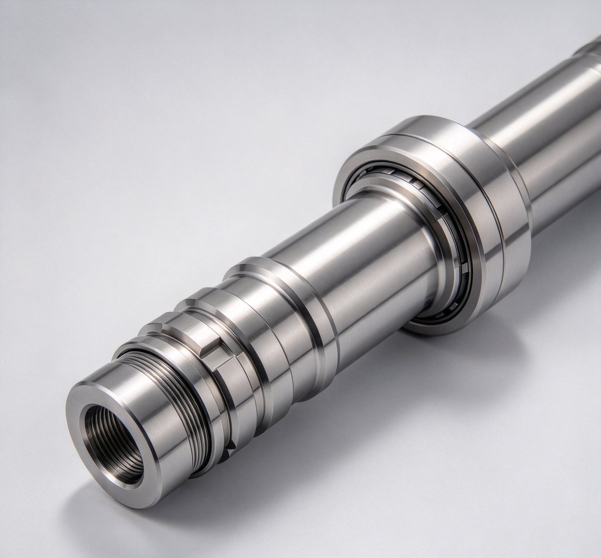 CNC machined stainless steel structural flange with bolt circle for aerospace assemblies