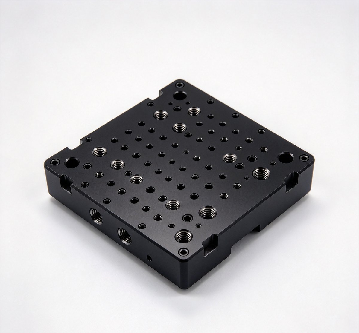 CNC machined stainless steel hydraulic fitting with knurled grip for aerospace applications