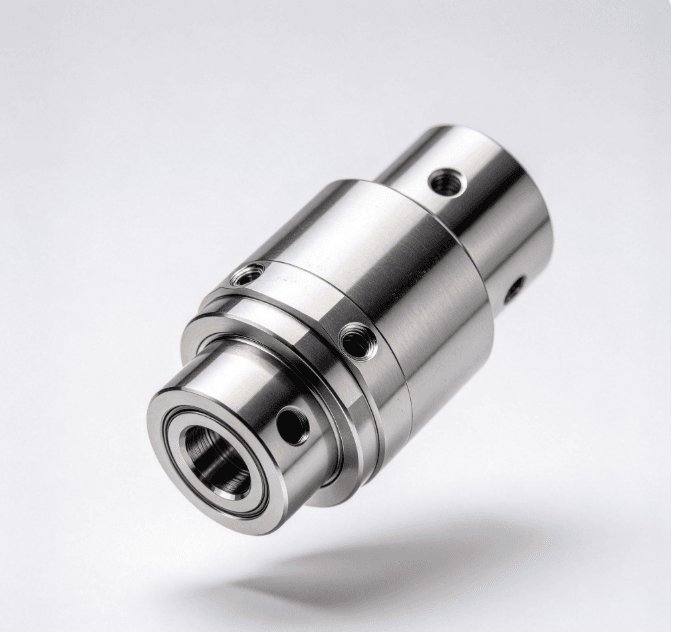 CNC machined stainless steel fluid control valve core for medical devices