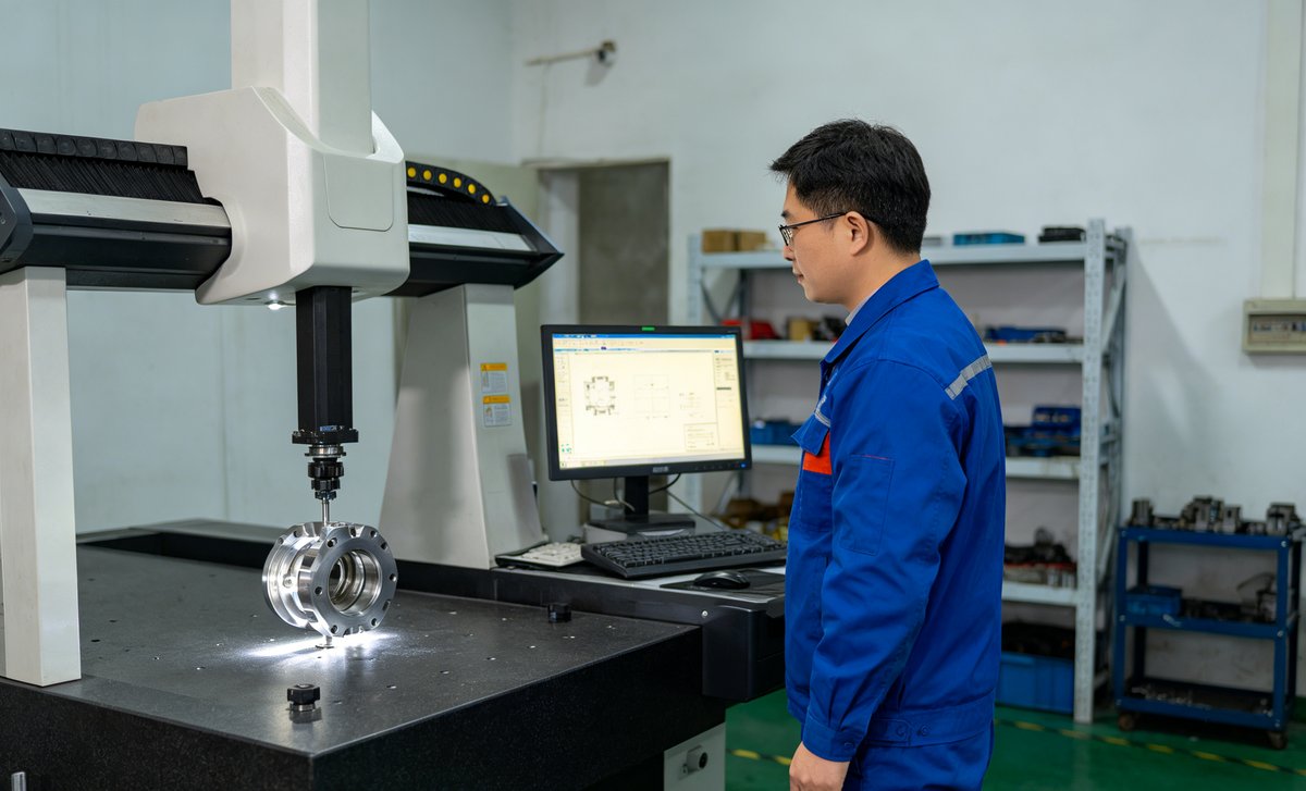 Coordinate measuring machine inspection of precision CNC machined parts