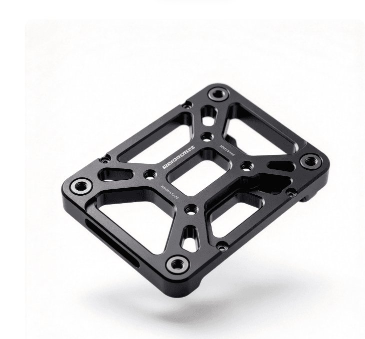 CNC machined aluminium flight controller vibration damping mount frame for UAV