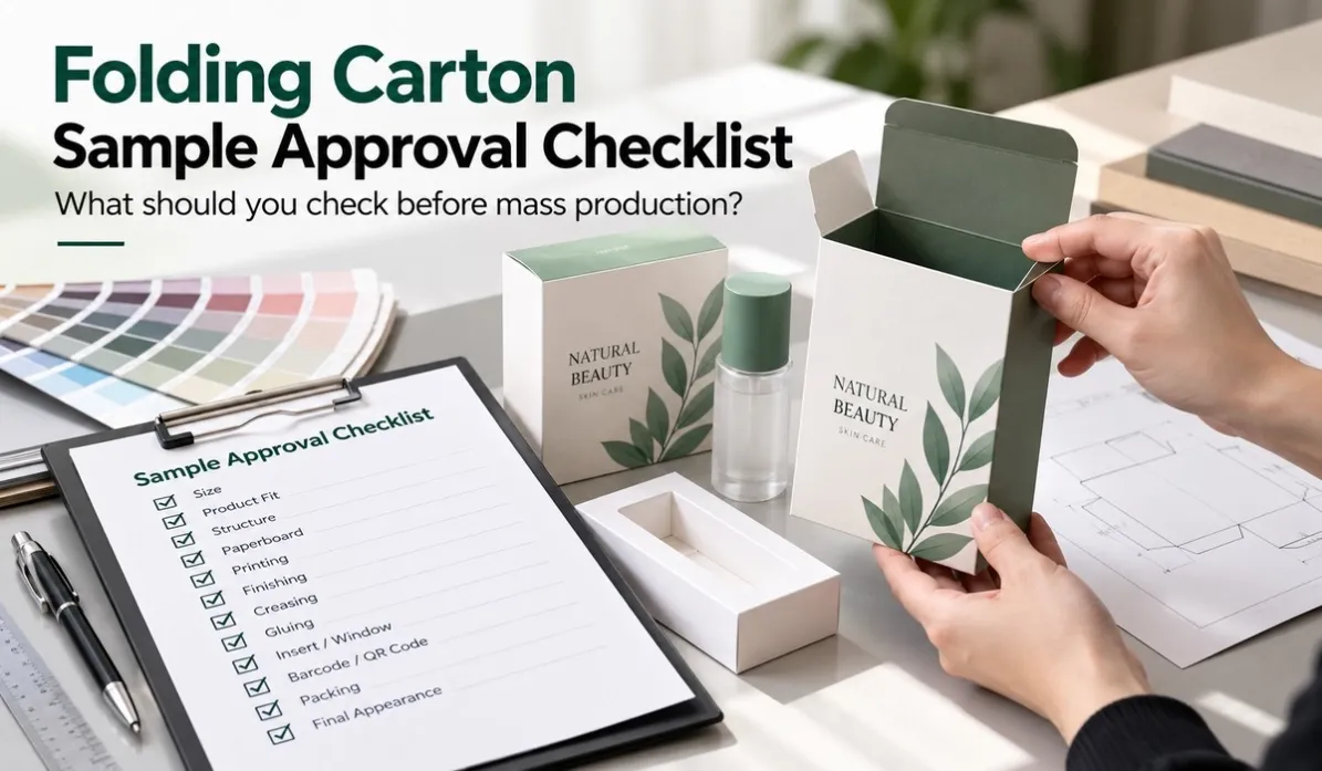 Folding carton sample approval checklist before mass production