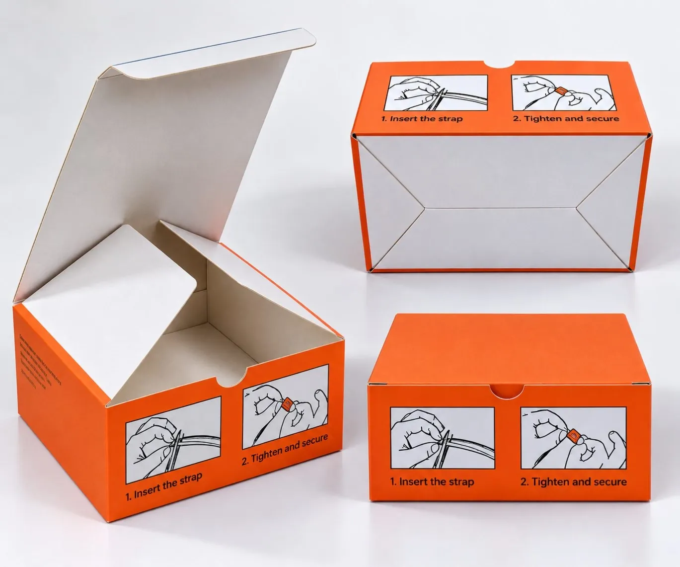 Custom printed auto lock bottom boxes with automatic bottom closure