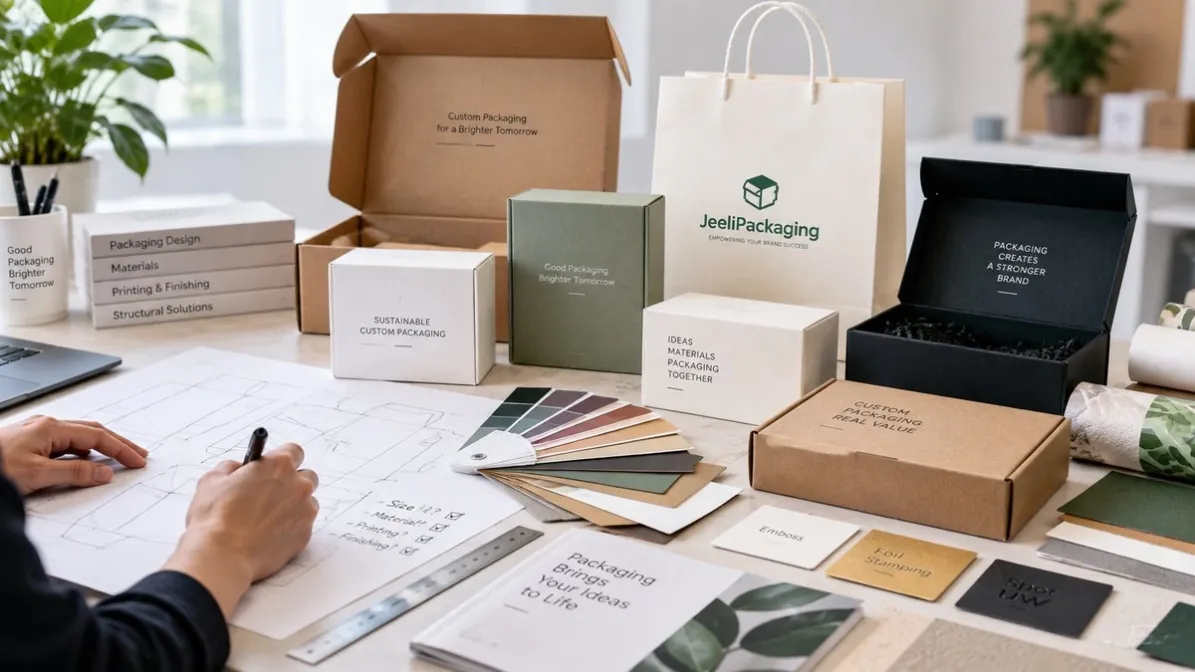 Custom packaging design, materials and finishing options for paper packaging production
