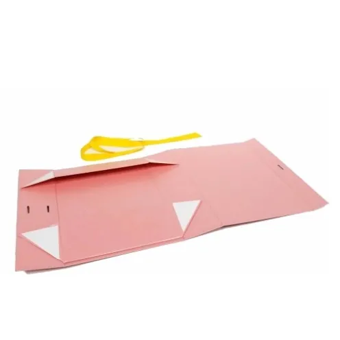 Foldable rigid box shown flat before assembly