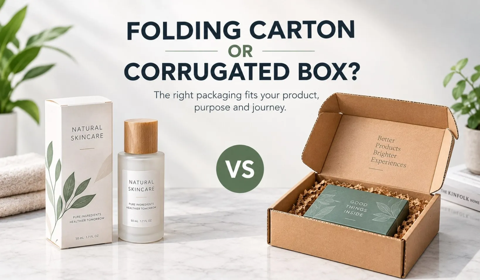 Folding carton vs corrugated box comparison for custom product packaging