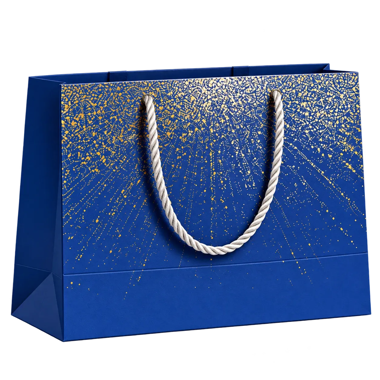 Luxury Custom Paper Bags with gold printing for premium retail packaging