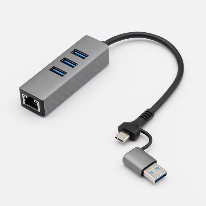 Mattzon MZC4220 4-in-1 USB/Type-C hub with Gigabit RJ45