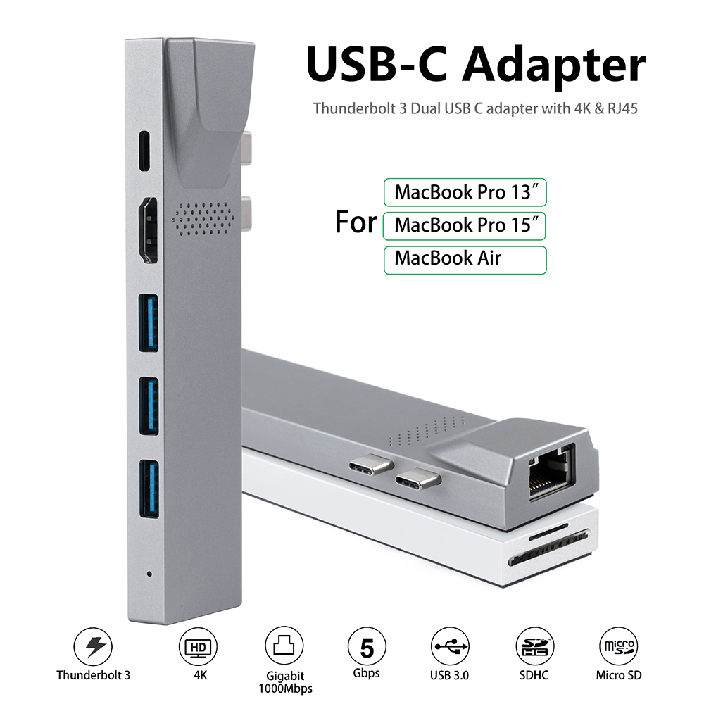 Mattzon MZTC0168 8-in-1 Thunderbolt 3 hub