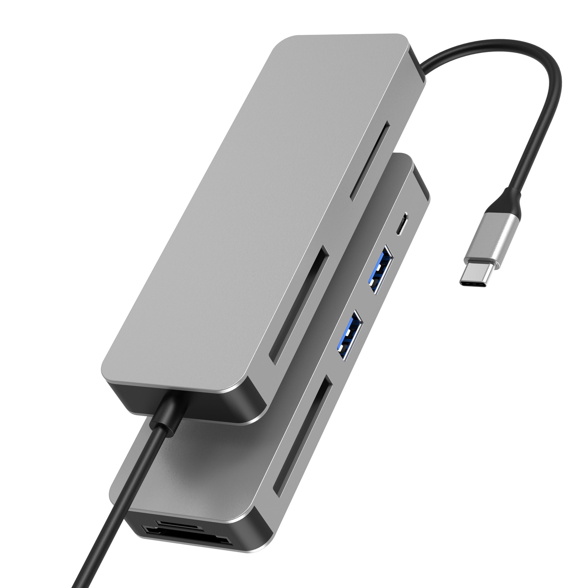 Mattzon MZTC823 8-in-1 USB-C hub with card reading