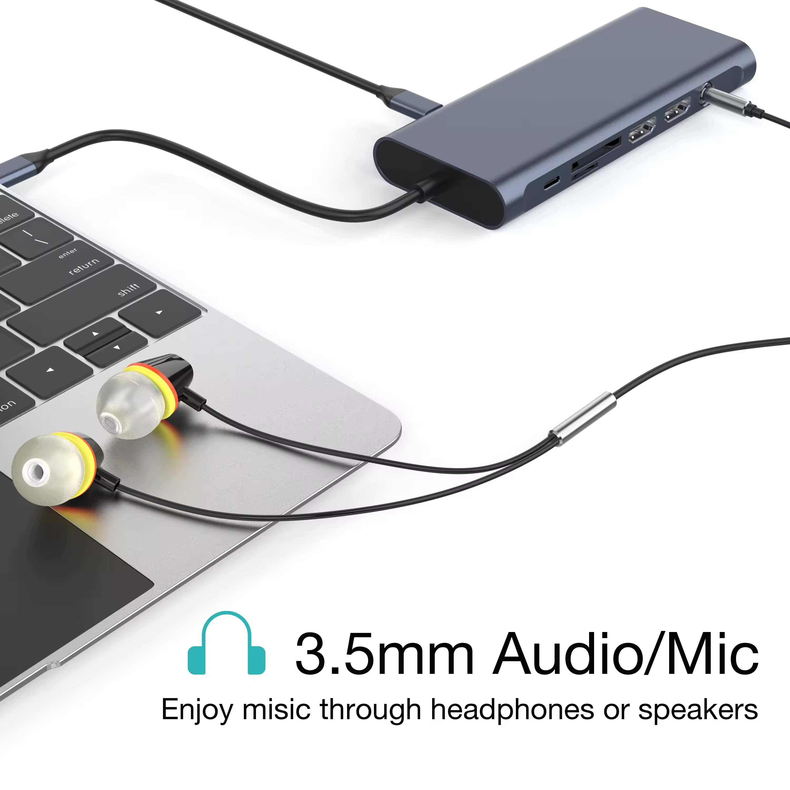 Mattzon MZTC9211S 12-in-1 USB-C docking station