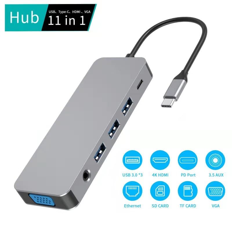 Mattzon MZTC9321 11-in-1 USB-C hub, dual HDMI
