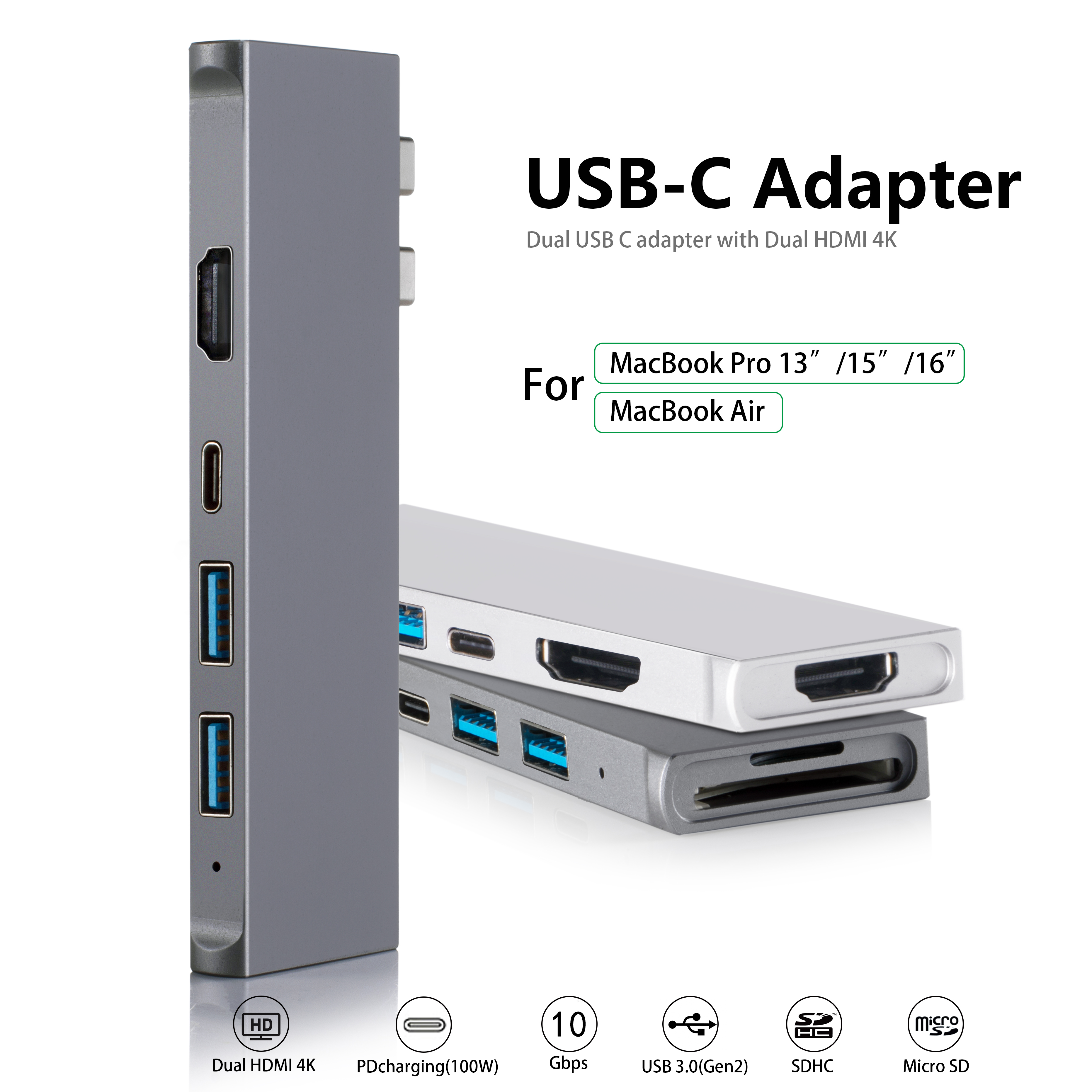 Mattzon MZTC0150S 7-in-1 Thunderbolt hub with SD/TF