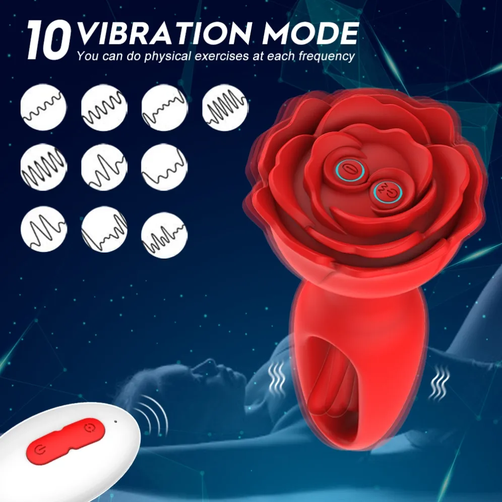 Rose Sex Toys Flapping Anal Vibrators