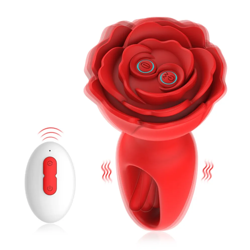 Rose Shaped Anal Plug Vibrator