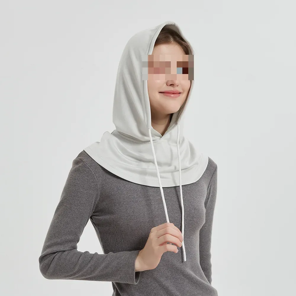 EMF Protection Hooded Scarf M013B — Silver Fiber Neck and Head Shielding product photo 3