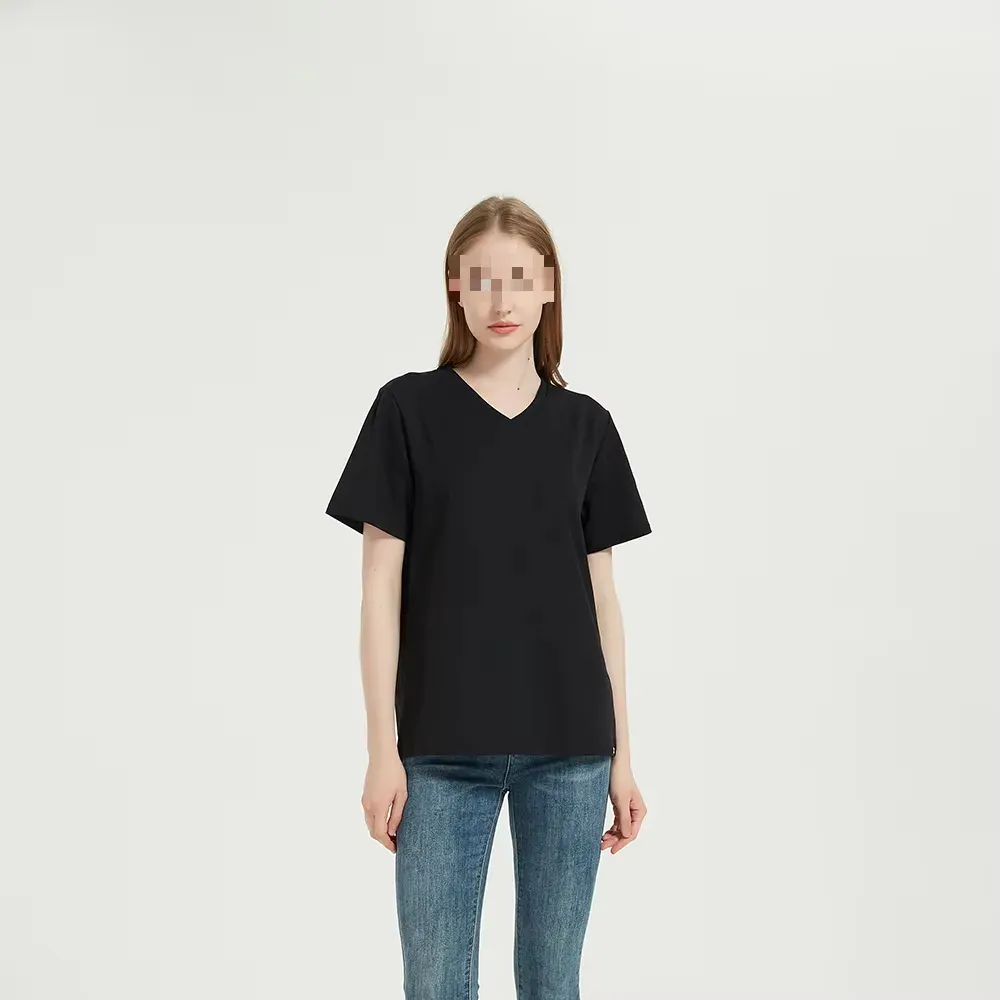 EMF Protection V-Neck T-Shirt TX009 — Silver Fiber Anti Radiation Tee main product photo