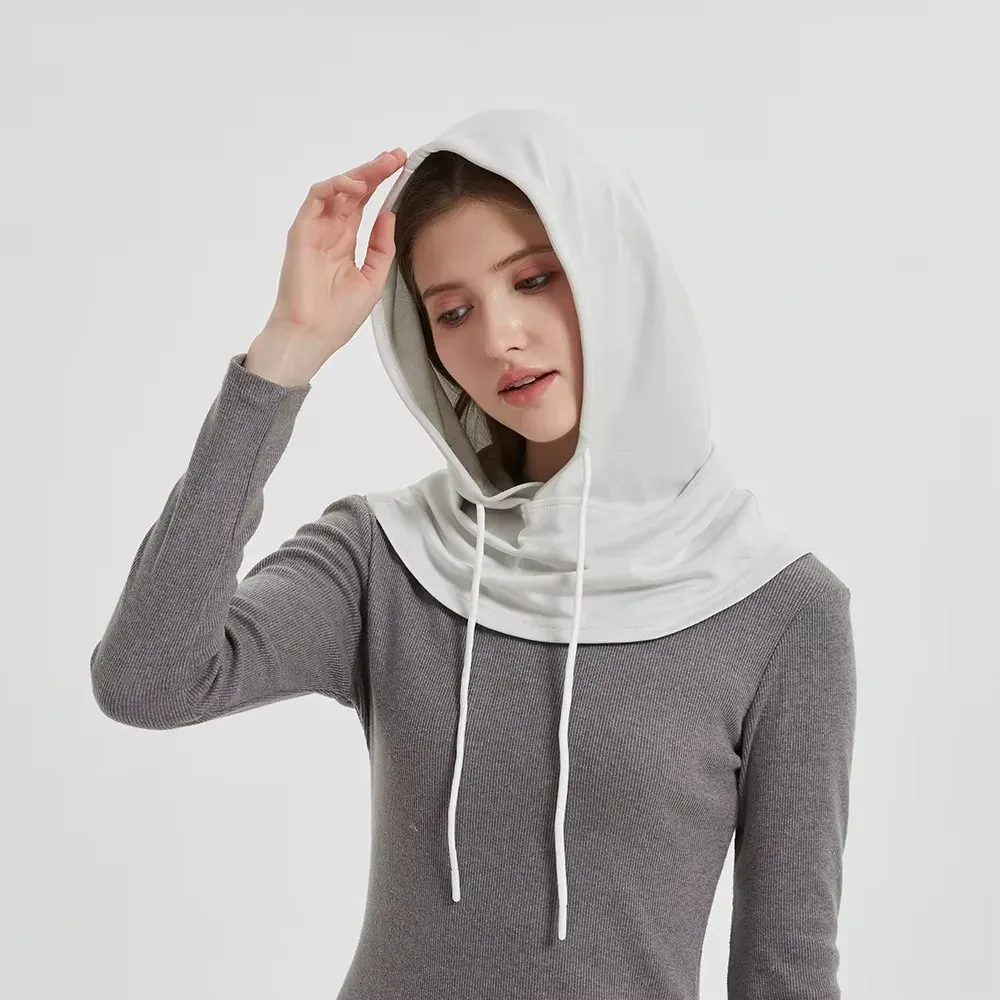 EMF Protection Hooded Scarf M013B — Silver Fiber Neck and Head Shielding product photo 4