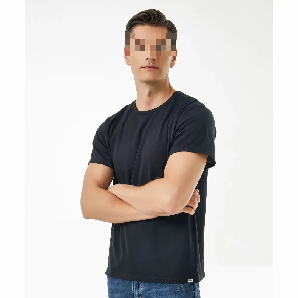 EMF Protection T-Shirt TX003 — Silver Fiber Anti Radiation Short Sleeve Crew Neck product photo 2