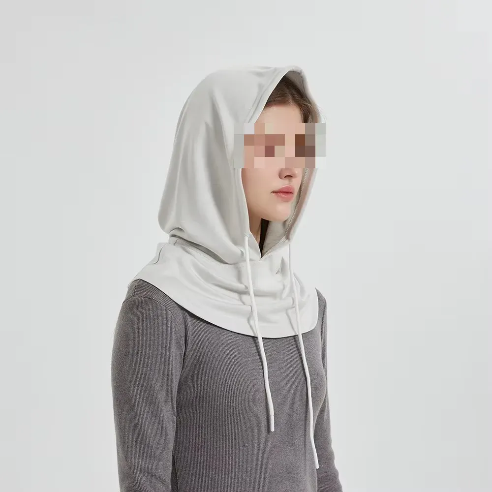 EMF Protection Hooded Scarf M013B — Silver Fiber Neck and Head Shielding product photo 2