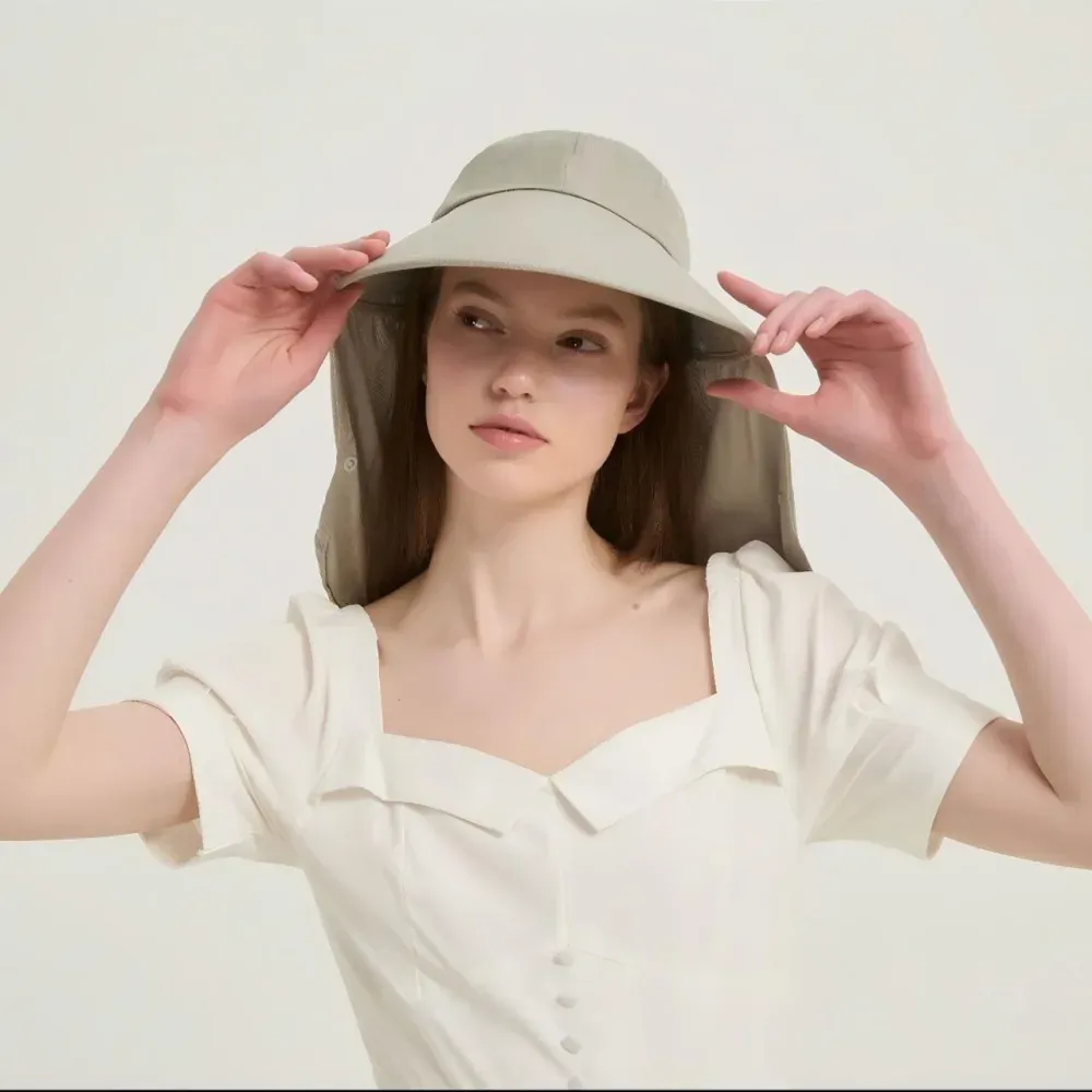 EMF Protection Sun Hat M008 — Anti Radiation Bucket Hat with Neck Shield and Face Mesh product photo 7