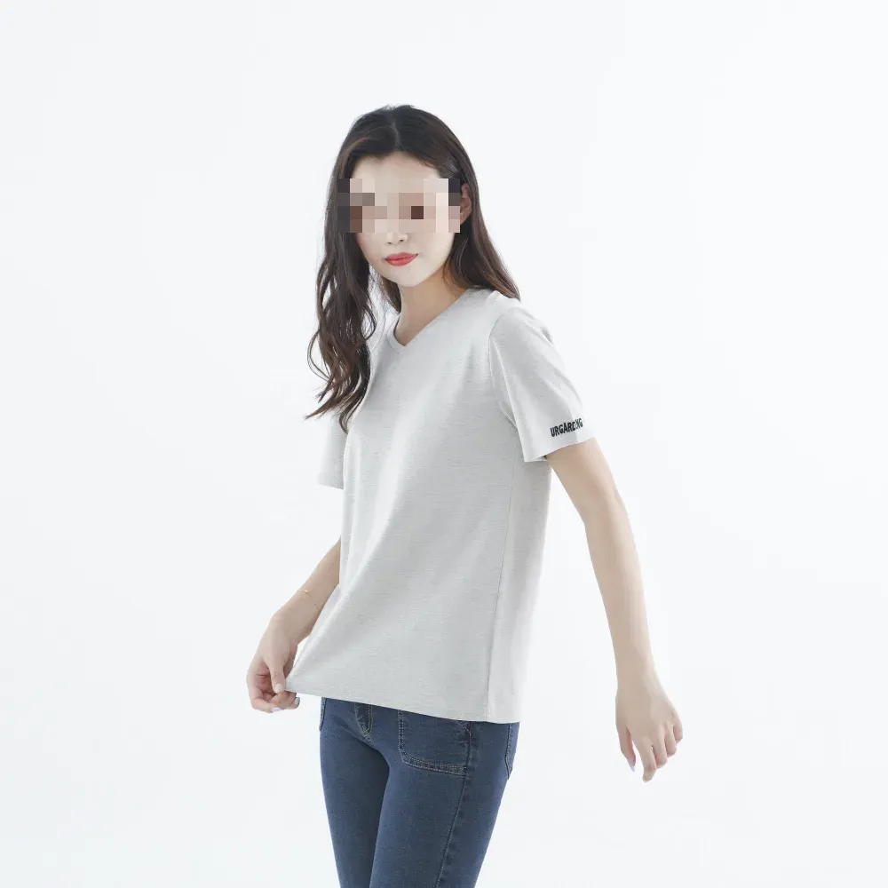 EMF Protection V-Neck T-Shirt TX009 — Silver Fiber Anti Radiation Tee product photo 7