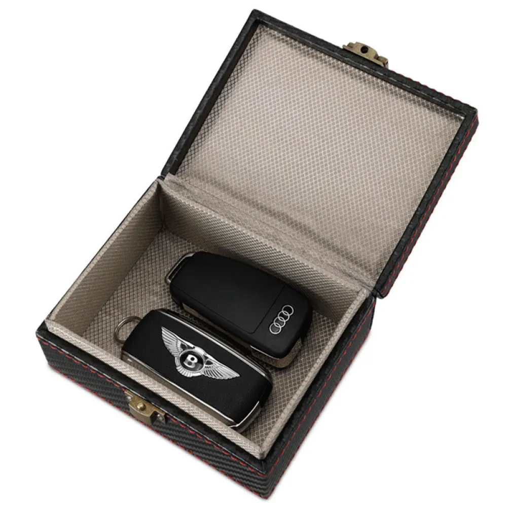 Small Faraday Box ZM-HZ-1002 — Carbon Fiber Signal Shielding Key Box 175g product photo 3