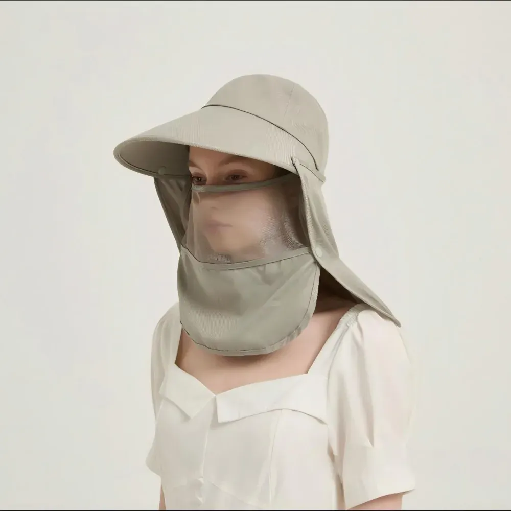 EMF Protection Sun Hat M008 — Anti Radiation Bucket Hat with Neck Shield and Face Mesh product photo 4
