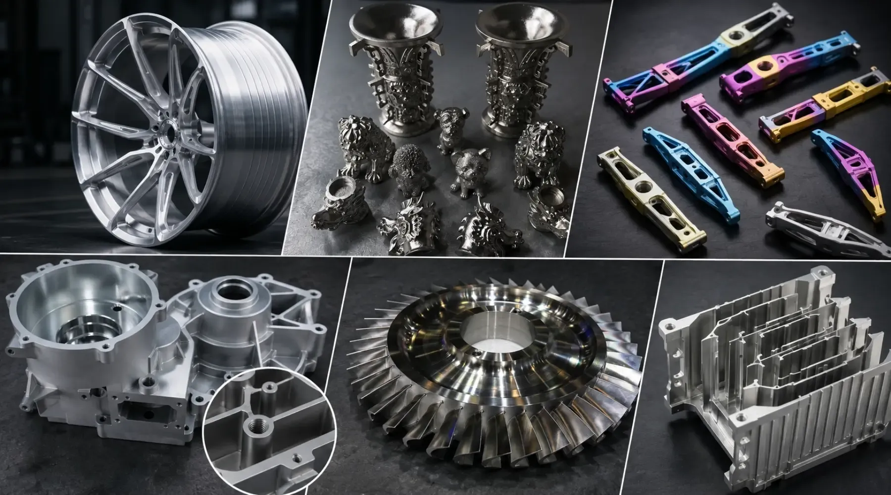 From Titanium to Aircraft Aluminum. Seamless integration of CNC milling, turning, and 3D printing