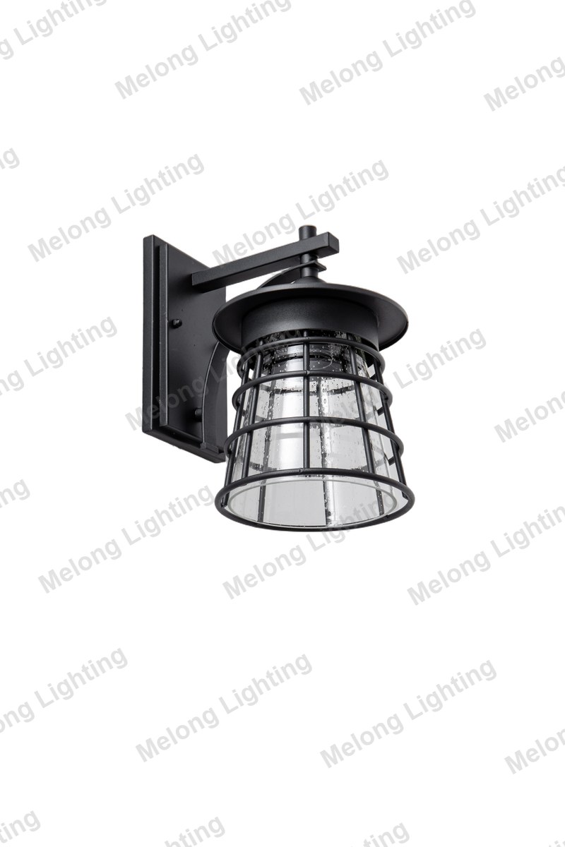 Modern Outdoor Wall Light for Exterior Walls 8414 - die-cast aluminum outdoor wall lamp with glass (8414)
